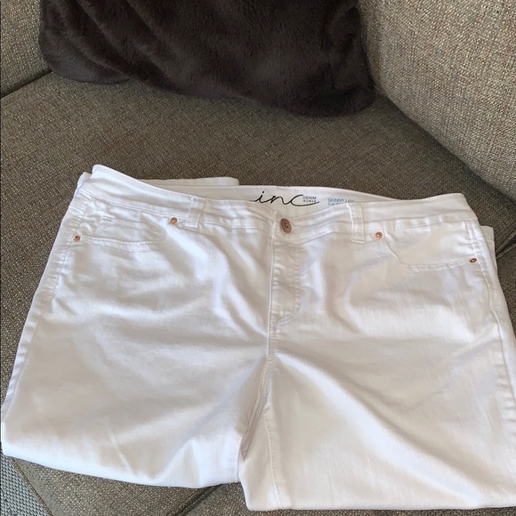 Gently Loved INC White Denim Pants - Picture 1 of 8